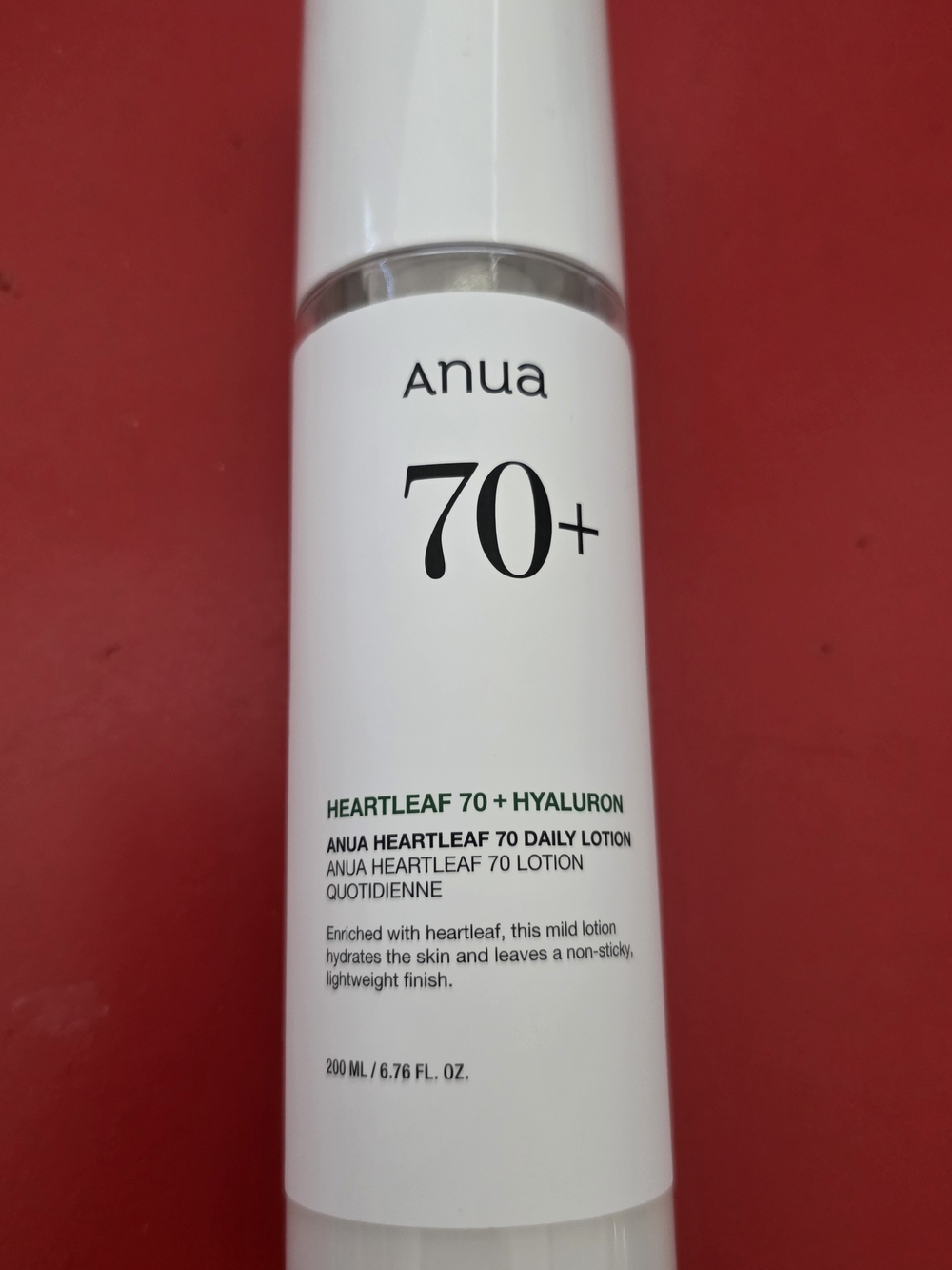 new Anua Heartleaf 70+ Hyaluron Daily Lotion 200ml